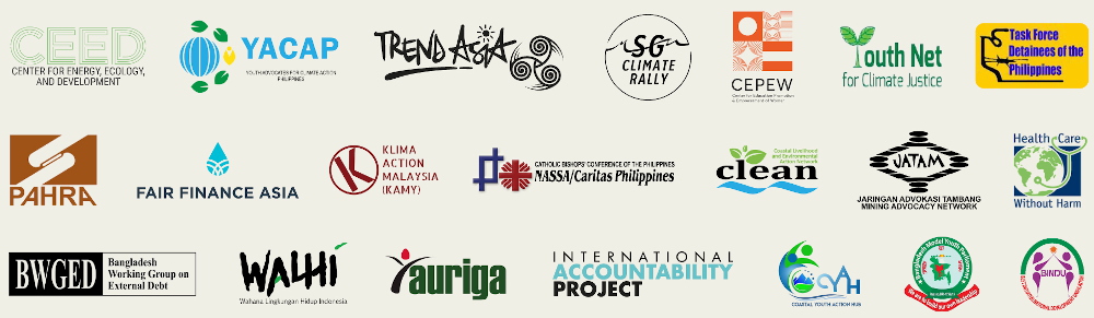 Logos of Asian organisations which have signed the letter to HSBC